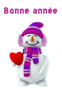 Bonhomme de neige avec un coeur tendre 2026
